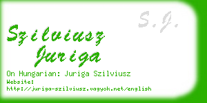 szilviusz juriga business card